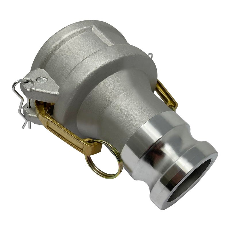 Gloxco Aluminum Type DA Cam and Groove Hose Fitting, Reducer, 3" Female Camlock x 2" Male Camlock (CAM-3020-DA-AL) - Image 4